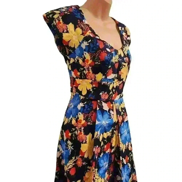 Anthropology Plenty by Tracy Reese Tania Cap-Sleeve Fit-and-Flare Dress $159 - Picture 4 of 11